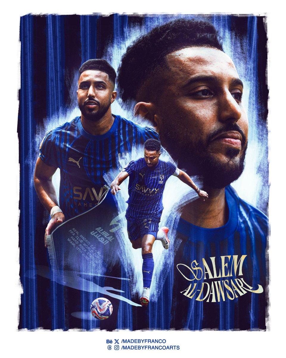 Salem Al-Dawsari 🌙

I absolutely LOVE this Al-Hilal kit, the imperfect stripes, the moon and the painted effect, a work of art.