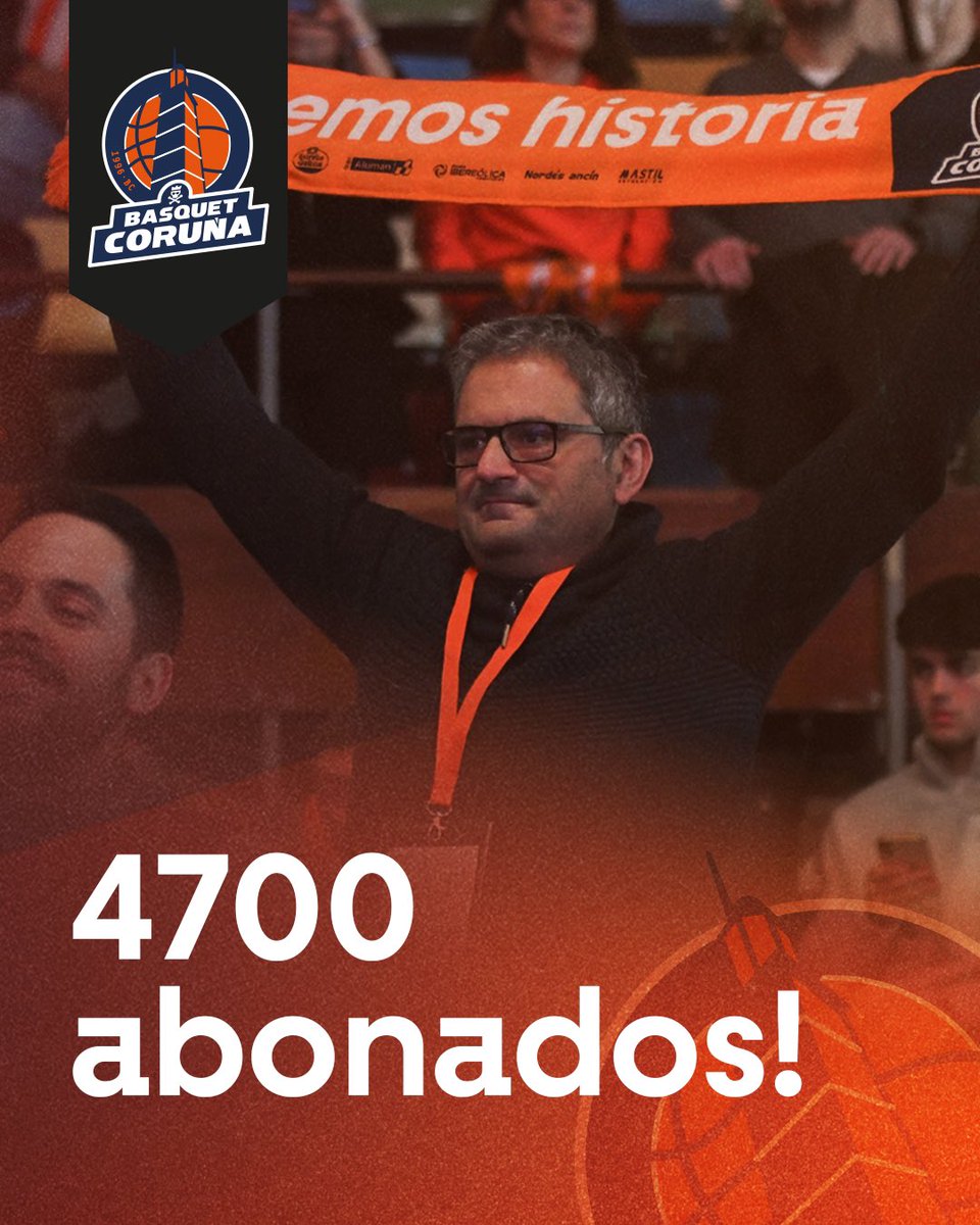 basquetcoruna's tweet image. A #FamiliaLaranxa xa conta con 4️⃣7️⃣0️⃣0️⃣ fieis! 🤩
Recorda aproveitar a túa reserva antes do domingo, e o mércores comezamos cos abonos sen reserva! 🔥