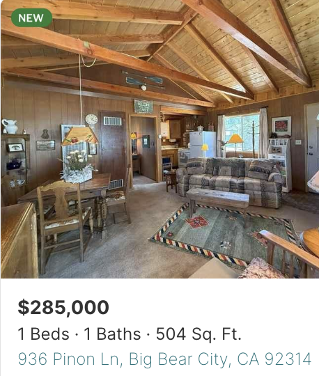 BigBearBummers's tweet image. In 1980 these Boomers paid just $7,000 (not a typo), and in July '24 listed for $265,000. Despite failing to find anyone dumb enough to pay that ridiculous price back then, they're back with a $20,000 premium.
I'll never understand this mindset. Just take the money, you dolts!