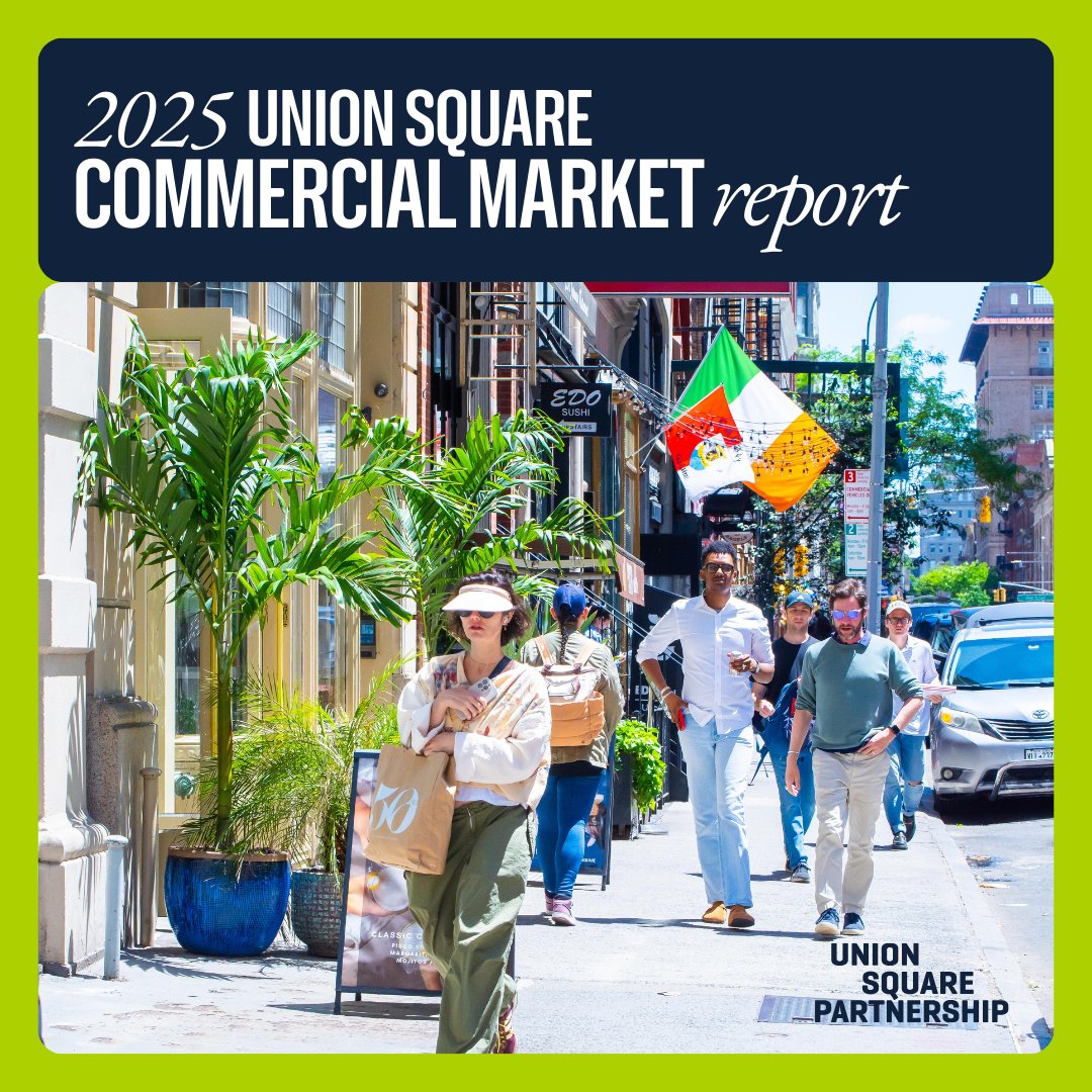 NYUWagner's tweet image. We love our home in @UnionSquareNY! 🏙️ Check out all the exciting things that happened in our neighborhood (and find a quote from Dean Sherry Glied!) in this year's Commercial Market Report from our friends at the Union Square Partnership.
📑 bit.ly/3UxVPgo