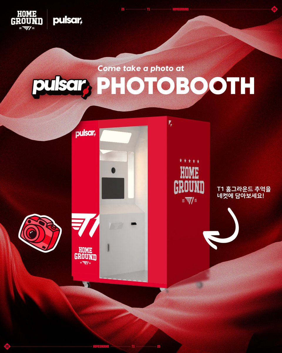 📍 #T1HomeGround! Pulsar 부스 완전 정복 가이드📍
한정 특가, 팬미팅, 포토부스까지! 절대 놓치지 마세요🔥

이번 주말 T1HomeGround! Pulsar 부스에 대한 모든 것📍

첫번째
현장에서 직접 보고 느낄 수 있는 제품이 한가득!
T1 홈그라운드 한정 할인도 놓치지 마세요!
곧 출시를 앞두고 있는