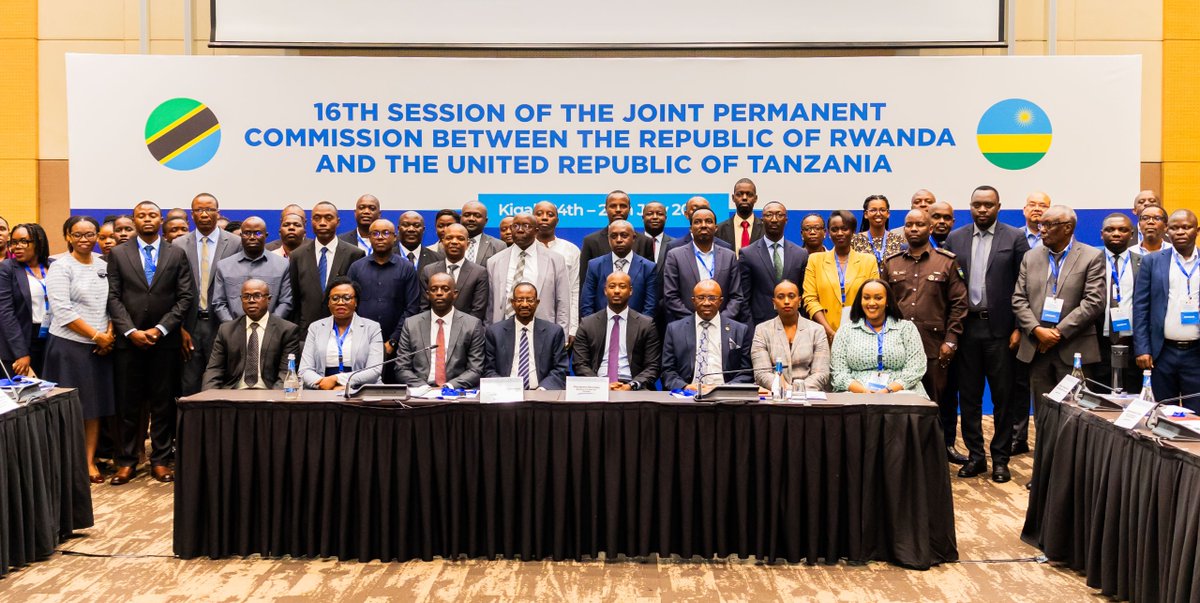 RwandaMFA's tweet image. The 16th Session of the Joint Permanent Commission (JPC) between Rwanda and Tanzania opened today at the Kigali Convention Centre with a meeting of senior officials. The session was co-chaired by Mr. Antoine Kajangwe, Permanent Secretary at Rwanda’s Ministry of Trade and Industry…