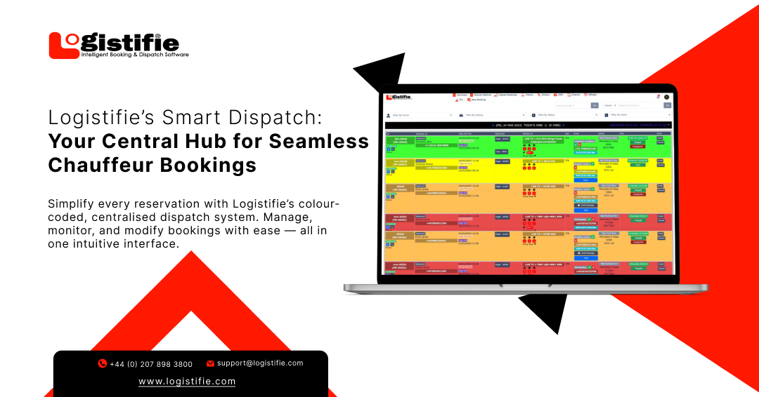logistifie's tweet image. Streamline #chauffeur bookings with #Logistifie’s smart #DispatchSystem — direct reservations, live tracking &amp;amp; seamless dispatching.

For Free Demo
logistifie.com/demo-request/

#ChauffeurService #FleetManagement #DispatchSoftware #CloudTech