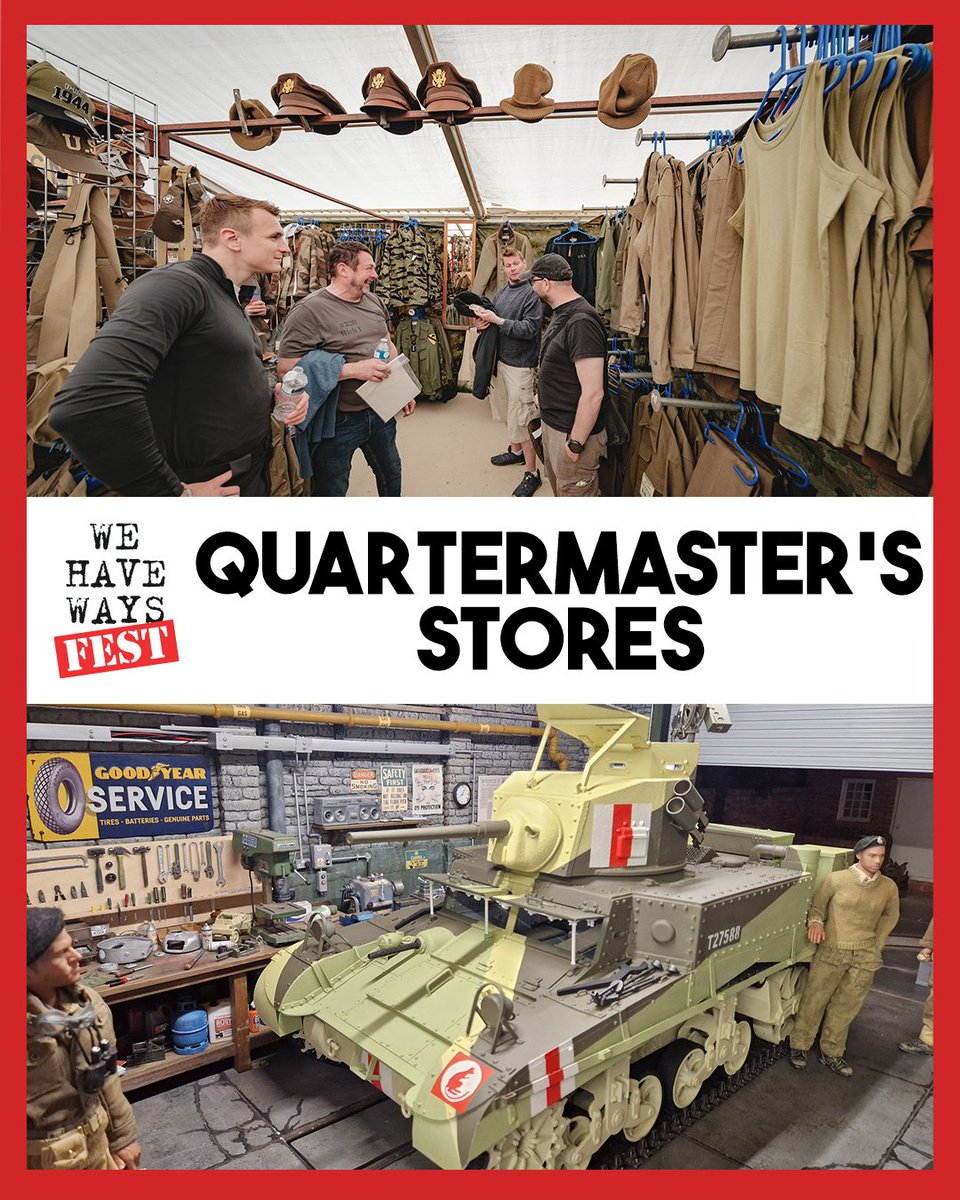 WeHaveWaysPod's tweet image. From books to model tanks and genuine British Army uniforms and field gear from the Second World War, we’ve got an amazing selection of traders lined up for this year's festival! 🪖