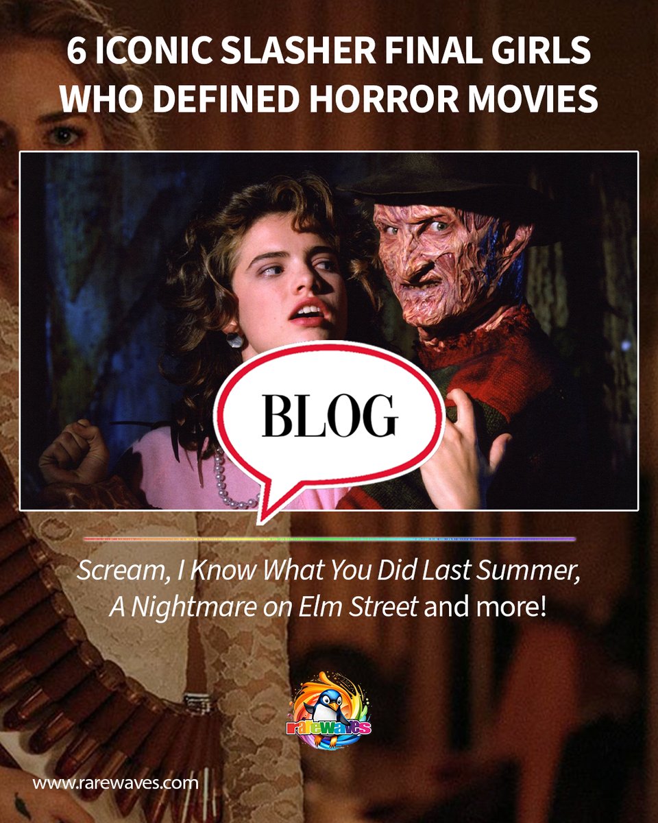 The killer might get the poster, but the final girl who steals the spotlight!! 
🔪 rarewaves.com/iconic-final-g…

Read about some of our favourite slasher horror FINAL GIRLS! From 'Halloween' to 'Scream', 'I Know What You Did Last Summer' and MORE!🩸

#Rarewaves🌈
#Slasher #HorrorMovie
