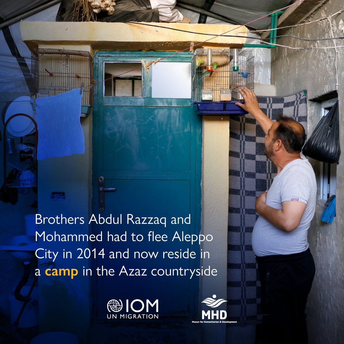 IOMSyria's tweet image. With Syria on its path to recovery, millions remain displaced in camps, struggling each day to get by.
For brothers Abdul Razzaq & Mohammed, receiving essential household items — like mattresses, blankets, hygiene & kitchen supplies — is a small act, but a big source of relief.