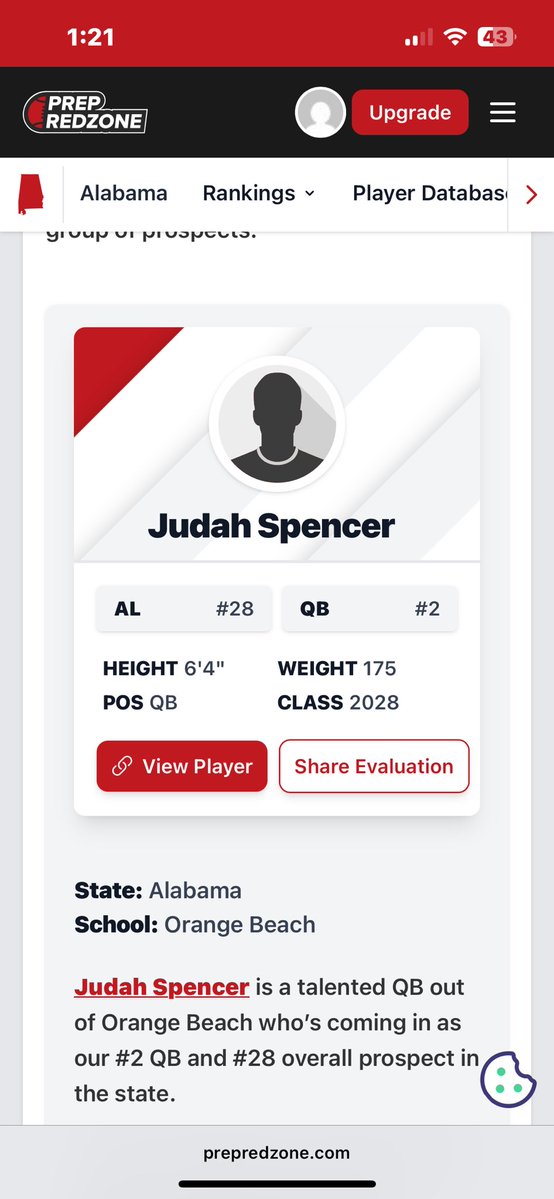 JudahSpencer2's tweet image. Blessed to be ranked #2 2028 QB in alabama and #28 in the whole state!
@OrangeBeachFB @QBHitList @Rivals_HS @PrepRedzoneAL @QB100_