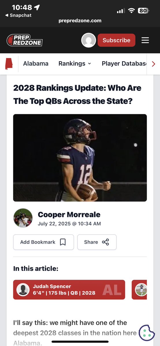 JudahSpencer2's tweet image. Blessed to be ranked #2 2028 QB in alabama and #28 in the whole state!
@OrangeBeachFB @QBHitList @Rivals_HS @PrepRedzoneAL @QB100_