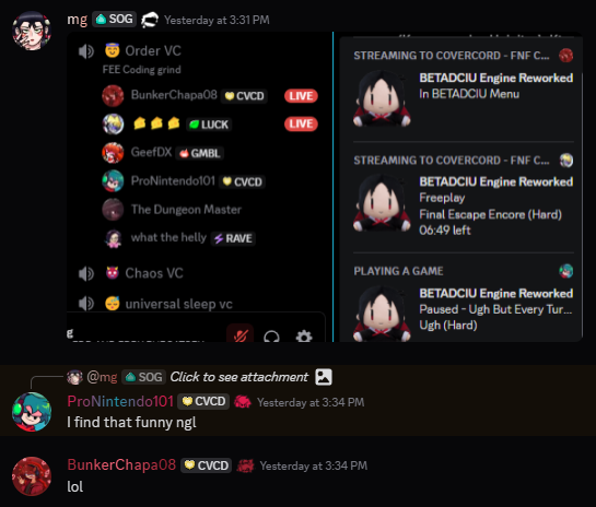 covercord's tweet image. lmfao