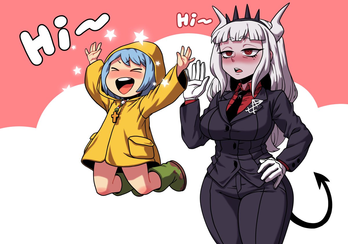 pgr4910's tweet image. Luce Chan~Hi !
This is a pretty old meme, but I drew it because the idea came to me late haha! It was fun to draw these cute girls! Thank you for watching! 🥰🥰🥰
#luce #Helltaker