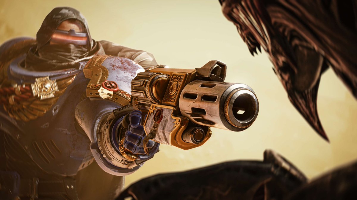 Focus_entmt's tweet image. Flexing my Inferno Pistol because I can ๐
#SpaceMarine2