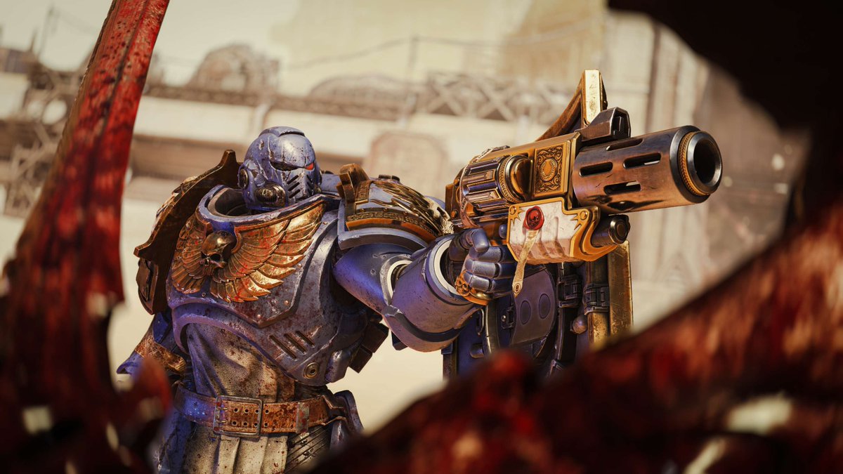 Focus_entmt's tweet image. Flexing my Inferno Pistol because I can ๐
#SpaceMarine2