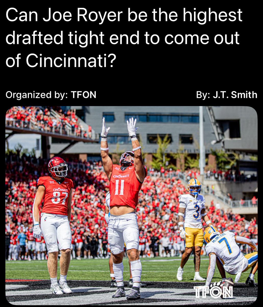 #Bearcats #TFON <a href="/JoeRoyer25/">Joe Royer 🤡</a>