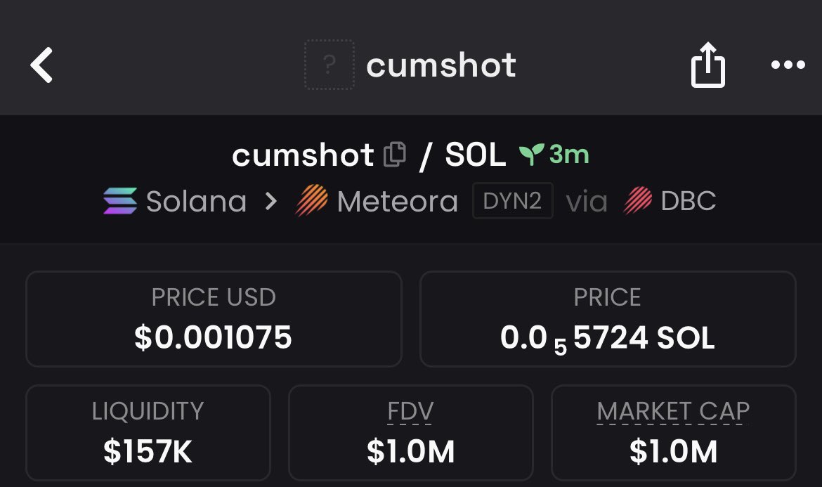 stitchdegen's tweet image. #CUMSHOT
CA :
2XRaedoTu7puFa41Maasw1gdYffG1TTu8s31u76NWkTz
This is a new platform of launching coin.
DYOR and mind your own risk.
oneshot.meme