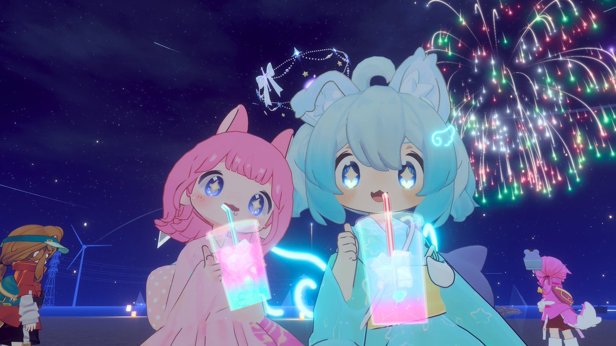 Rimy_VRC's tweet image. 夏を満喫するまめひたち