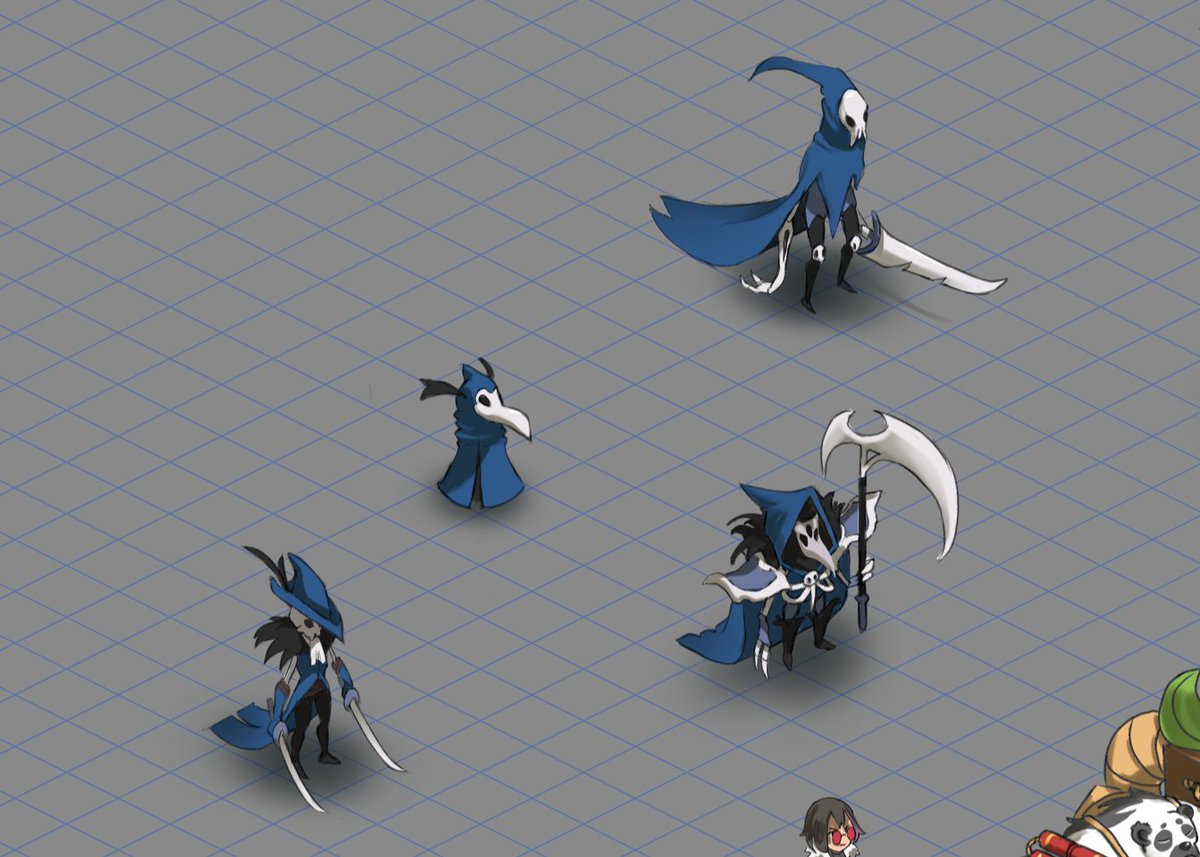 Ushien_art's tweet image. Isometric character designs