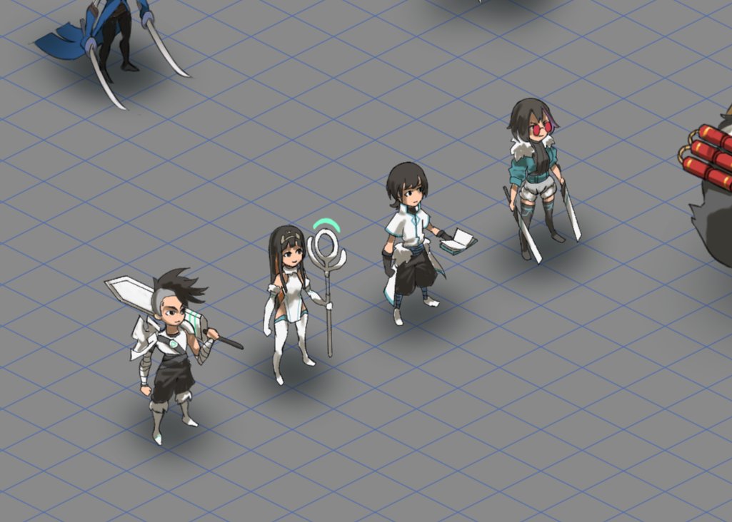 Ushien_art's tweet image. Isometric character designs