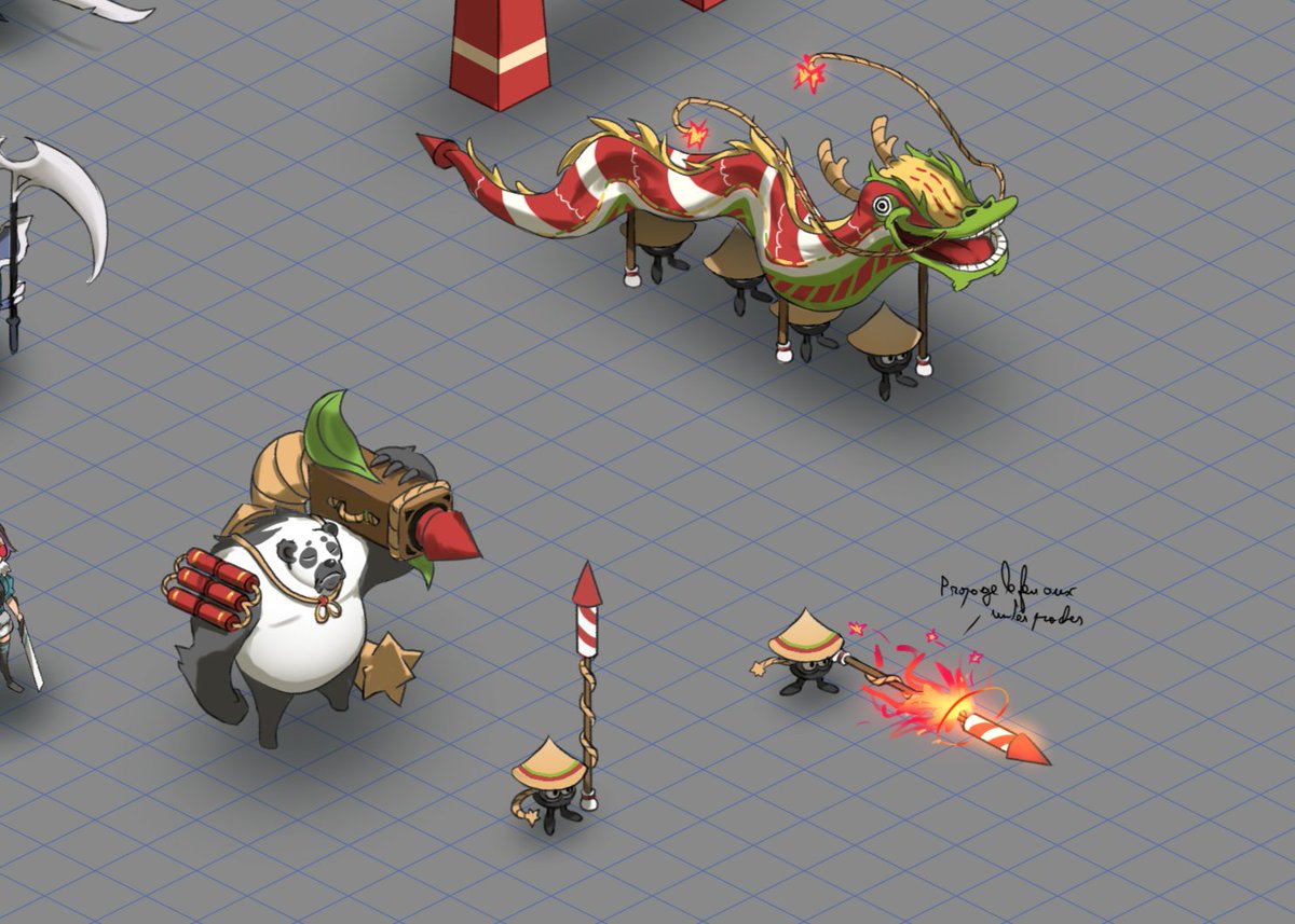 Ushien_art's tweet image. Isometric character designs
