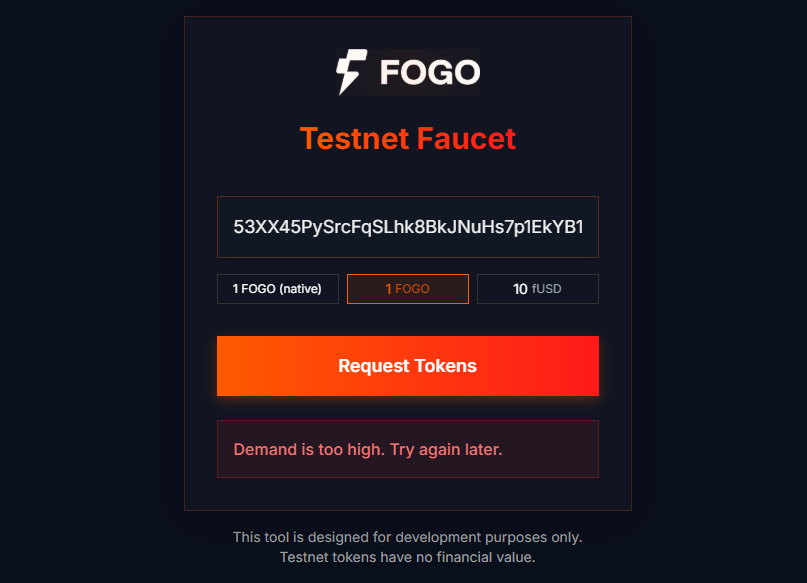 silverwave1000's tweet image. FOGO🔥 Testnet Experience Review
I jumped into the FOGO testnet as soon as it launched.
Setting up the Nightly wallet, adding the FOGO network, and claiming tokens from the faucet was relatively smooth. From wallet connection to executing transactions, the entire flow felt clean…