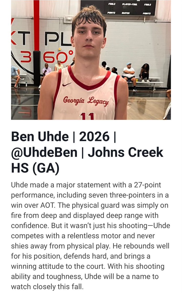 ๐๐ฎ๐ธ๐ป๐ฐ๐ฒ๐ช ๐๐ฎ๐ฐ๐ช๐ฌ๐ (@galegacyhoops) on Twitter photo Brings the effort and toughness every game! More than just a shooter! ๐๐ 
<a href="/UhdeBen/">Ben Uhde</a> Brings the effort and toughness every game! More than just a shooter! ๐๐ 
<a href="/UhdeBen/">Ben Uhde</a>