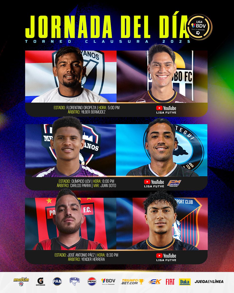 LigaFUTVE's tweet image. 😳 • Hoy nos esperan partidazos para continuar la jornada
🔥 • ¿Qué equipos se llevarán los 3 puntos?
#LigaBancoDeVenezuela