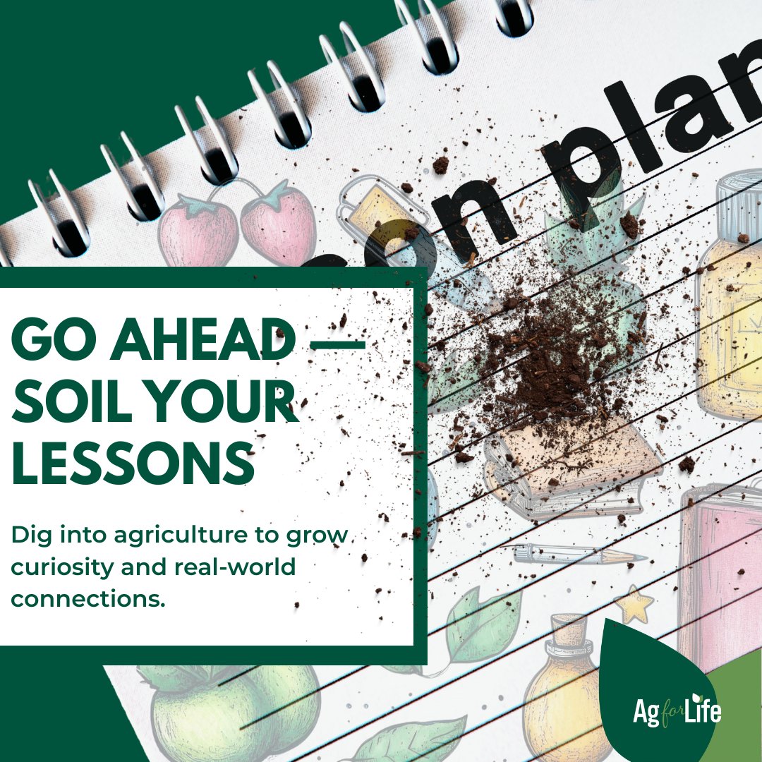 Soil your lessons.
The best classrooms get a little dirty — and a whole lot more curious. Ag brings real-world learning to life.
📘 Read more: Why Agriculture Belongs in Every Classroom agricultureforlife.ca/post/soil-your… #edchat #edadmin #edleadership #lessonplanning #teachers #agforlife