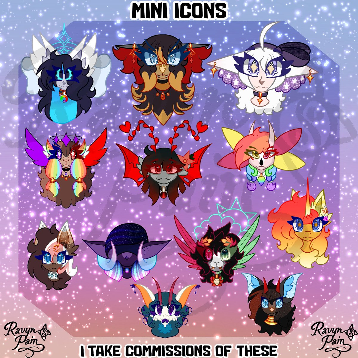 Ravyn_Pain's tweet image. The last batch of mini icons is finally done!!!

Now I can work on some other art before continuing the whole info icon project + mini icons.

So expect some regular art outside of these mini icons now 😂

#miniicons #chibiart #charactericons #cuteemotes #emoteartist