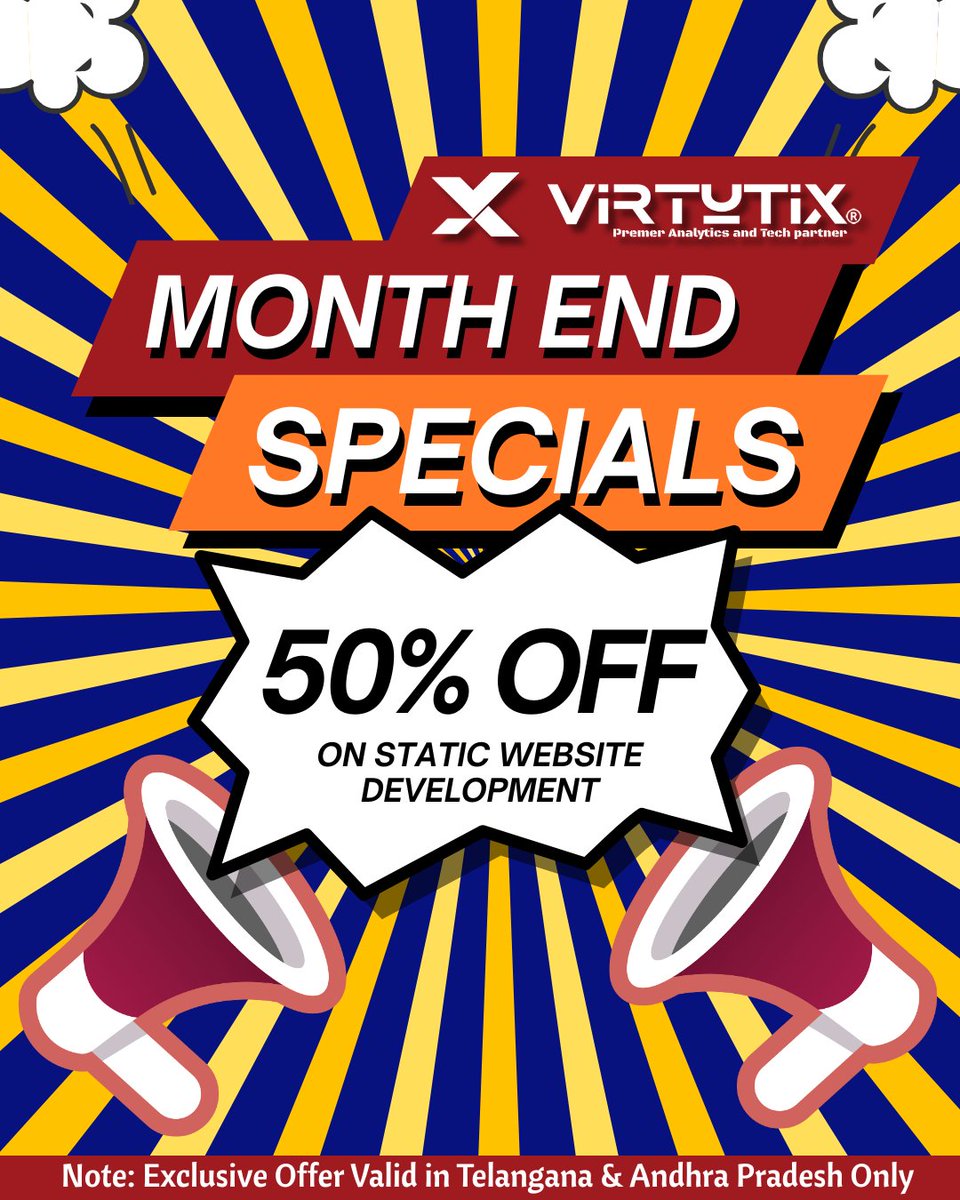 virtutix_'s tweet image. 50% OFF on Static Website Development!

📢 Month-End MEGA Deal! (31st July)

📞 DM us or Call Now to Book Your Slot!

Limited Offer – Don’t Miss Out!

#staticwebsite #webdesignoffer #telangana #andhrapradesh #vizagbusiness #hyderabadbusiness #smallbusinessindia #monthendoffer