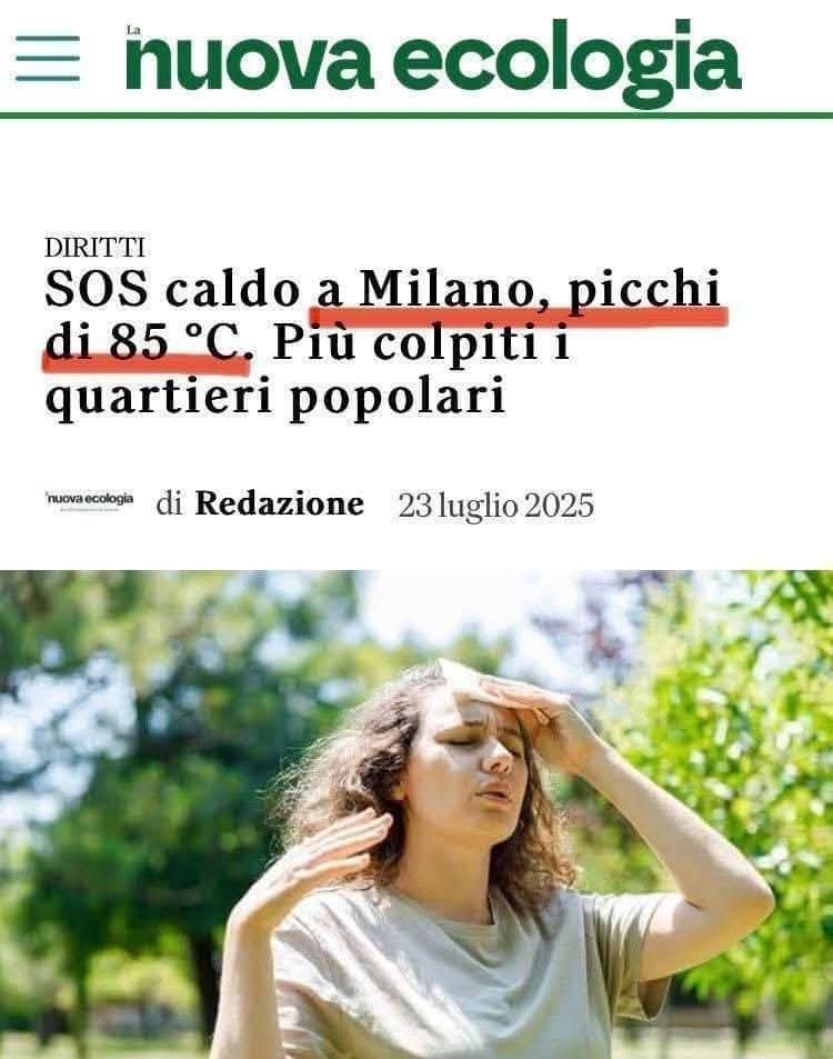 Giorgioaki's tweet image. Non potendo barare sulle temperature comunemente rilevate, alimentano il terrorismo climatico con le misurazioni delle temperature di lamiere sui tetti e di punti dell'asfalto esposti direttamente al sole.
Se vi può interessare, a casa mia in Calabria, la ringhiera in ferro…