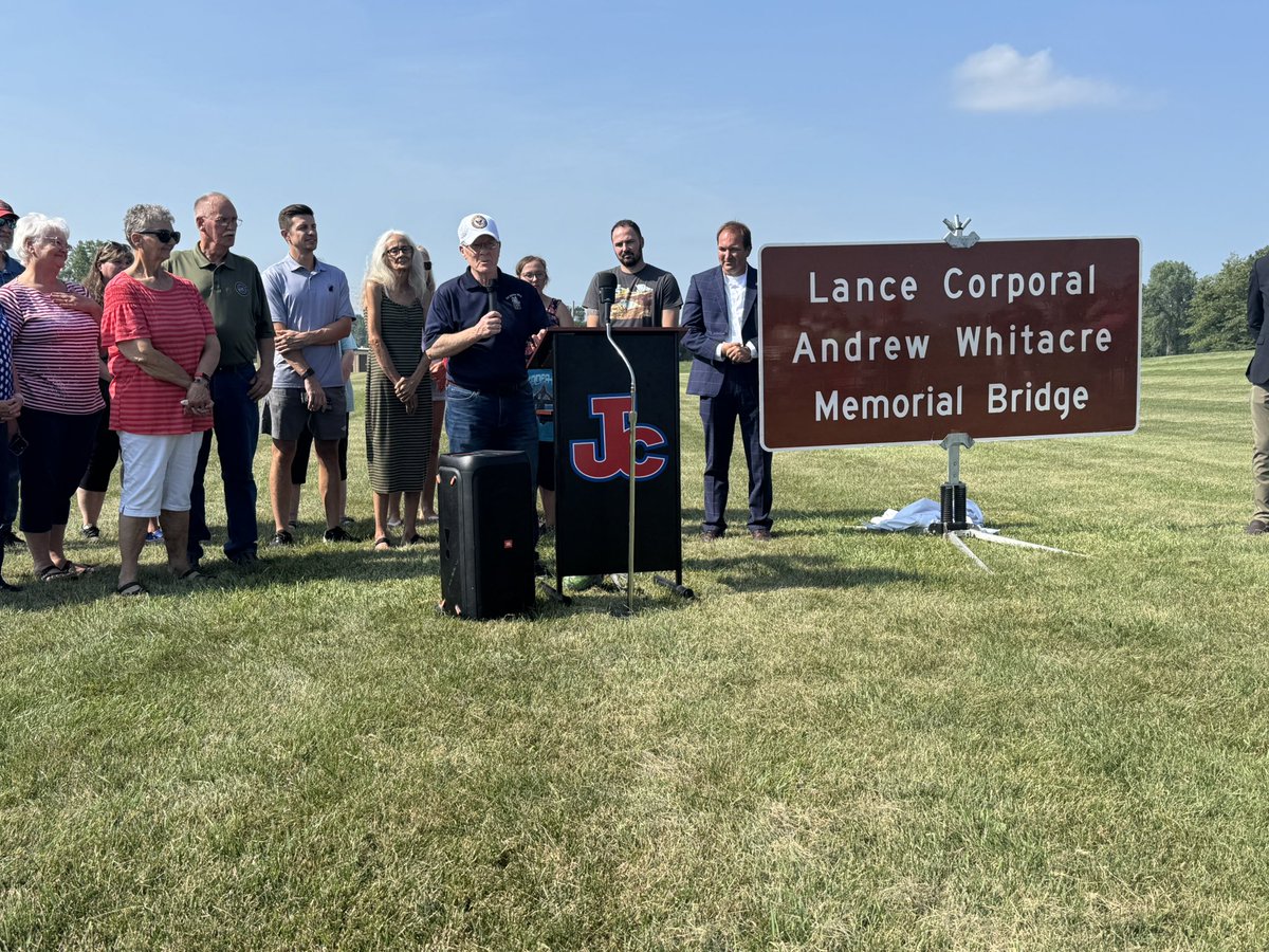 smjustus's tweet image. “Lance Corporal Andrew Whitacre didn’t just wear the uniform - he lived up to the values it represents: courage, duty, & sacrifice. Naming this bridge after him is a small but meaningful way to ensure his sacrifice is never forgotten.” - @SenatorBanks