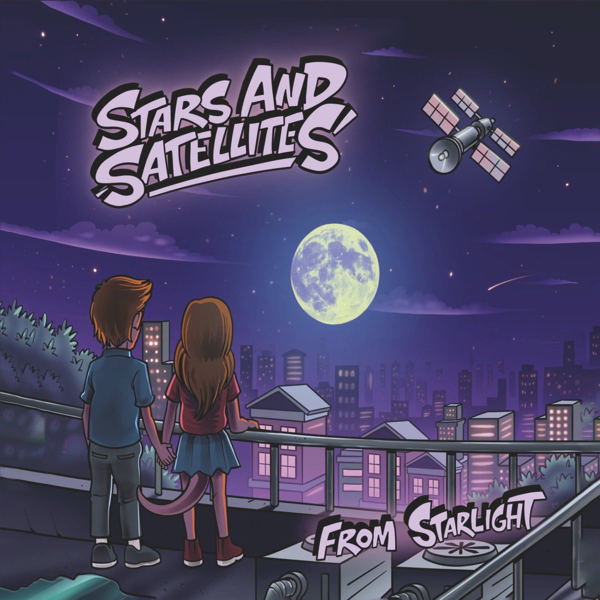 FromStarlight21's tweet image. When XmustGraphik on insta sent in a concept and said “Angels and Airwaves meets comic book pop punk” we were all for it.
The whole record is one large illustration stretched onto the panels & there are little details hidden in there too. Stoked you get to see it now!