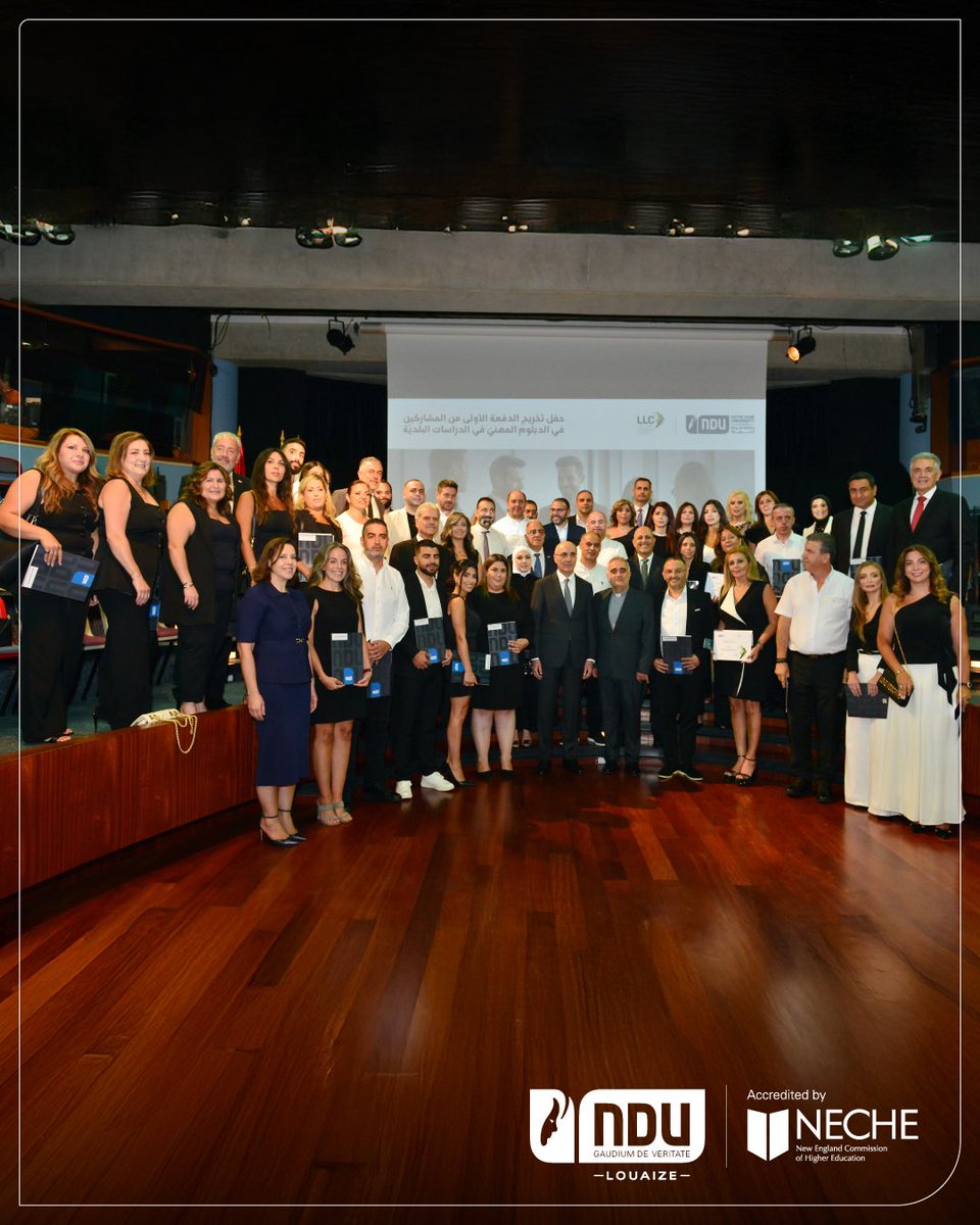 #NDU’s LLC awarded the Municipal Studies Diploma to 62 participants from regions across Lebanon, under the patronage and presence of H.E. Ahmed Al-Hajjar, Minister of Interior and Municipalities, following a 54-hour program that educated municipal staff on governance, budgets,