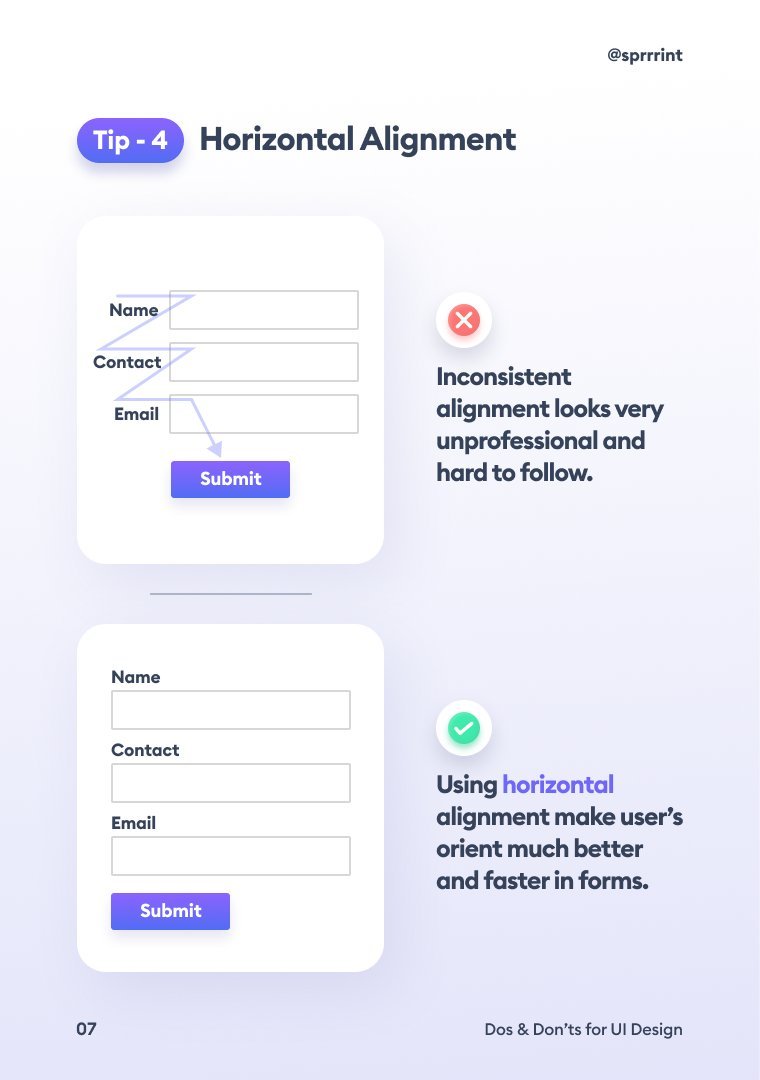 jaydwivedi_'s tweet photo. 50 UI Design Dos and Don'ts
A complete Thread 🧵

Save it for later https://t.co/DrSy5HDFm8