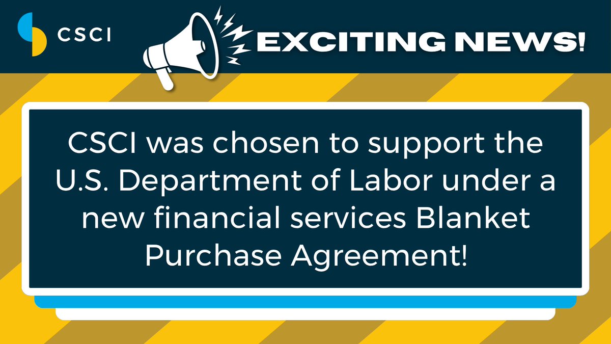 CSCIConsulting's tweet image. CSCI is proud to join the U.S. Department of Labor’s (#DOL) financial services BPA! Check out this article to see how we are expanding mission to support transparency, #auditreadiness, and smart financial management across the government. #GovCon
linkedin.com/posts/cscicons…