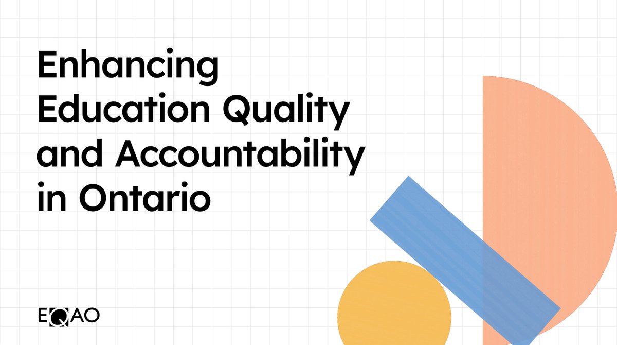 Our Values:  
✨ Supporting student success by assisting educators and parents and guardians  
🔎 Offering credible evidence through data and research  
✅ Promoting positive outcomes for all students  
Learn more about EQAO here: bit.ly/4f9xqYf