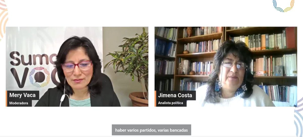 SumandoVocesBo's tweet image. #Institucionalidad, la madre de todas las crisis en la agenda electoral

&quot;Ante la crisis institucional debemos ajustar el régimen político, el tipo de gobierno, reformar de la constitución y otras reformas profundas&quot;
@JimenaCosta1 , analista política
https:facebook.com/share/v/16bvfW…