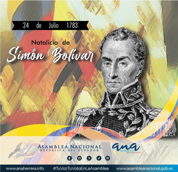 📅 24 de Julio
Simón Bolívar no solo luchó por la independencia, luchó por la dignidad de los pueblos olvidados.

Hoy, más que celebrar su natalicio, recordamos su llamado a construir una sociedad más justa y solidaria.
#nataliciodesimonbolivar #NatalicioDelLibertador #24deJulio