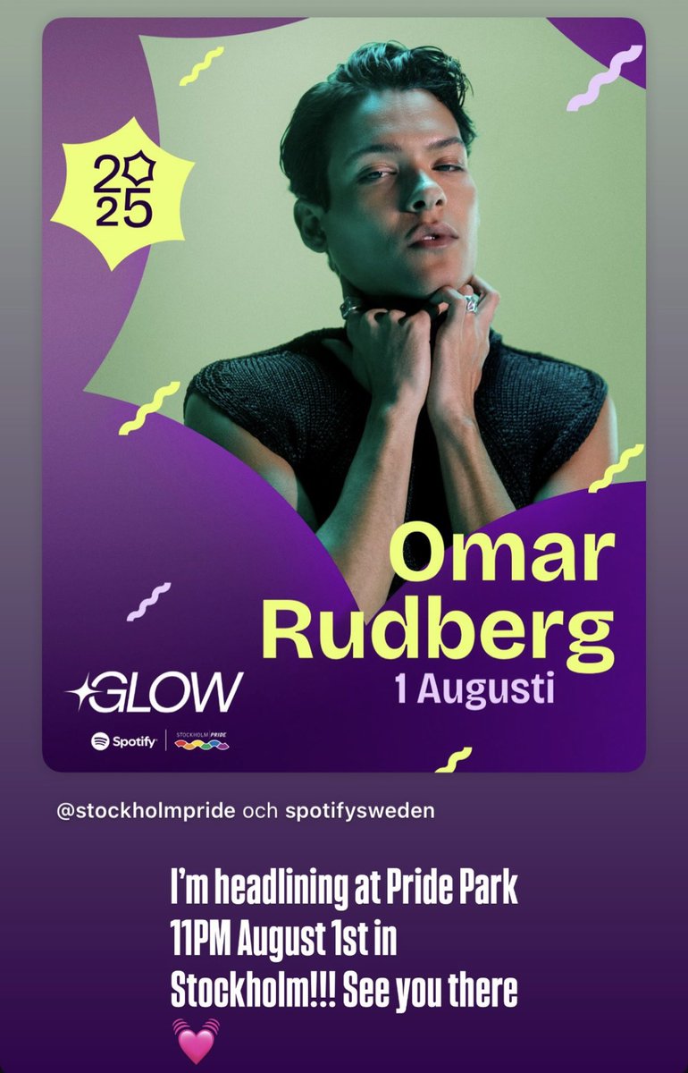 alekslovesomar's tweet image. OMAR HEADLINING AT PRIDE PARK IN STOCKHOLM, IF LITTLE OMAR ONLY KNEW😭😭😭