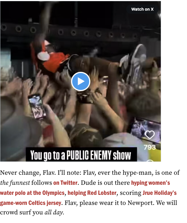 Lauren Daley (@laurendaley1) on Twitter photo I had fun writing this ... My must-see acts at #NewportFolkFest this weekend... <a href="/FlavorFlav/">FLAVOR FLAV</a>: will you wear your <a href="/Jrue_Holiday11/">Jrue Holiday</a> jersey? 🙏
My latest for <a href="/BostonDotCom/">Boston.com</a>, paywall-free 👇✌️
boston.com/culture/music/… I had fun writing this ... My must-see acts at #NewportFolkFest this weekend... <a href="/FlavorFlav/">FLAVOR FLAV</a>: will you wear your <a href="/Jrue_Holiday11/">Jrue Holiday</a> jersey? 🙏
My latest for <a href="/BostonDotCom/">Boston.com</a>, paywall-free 👇✌️
boston.com/culture/music/…