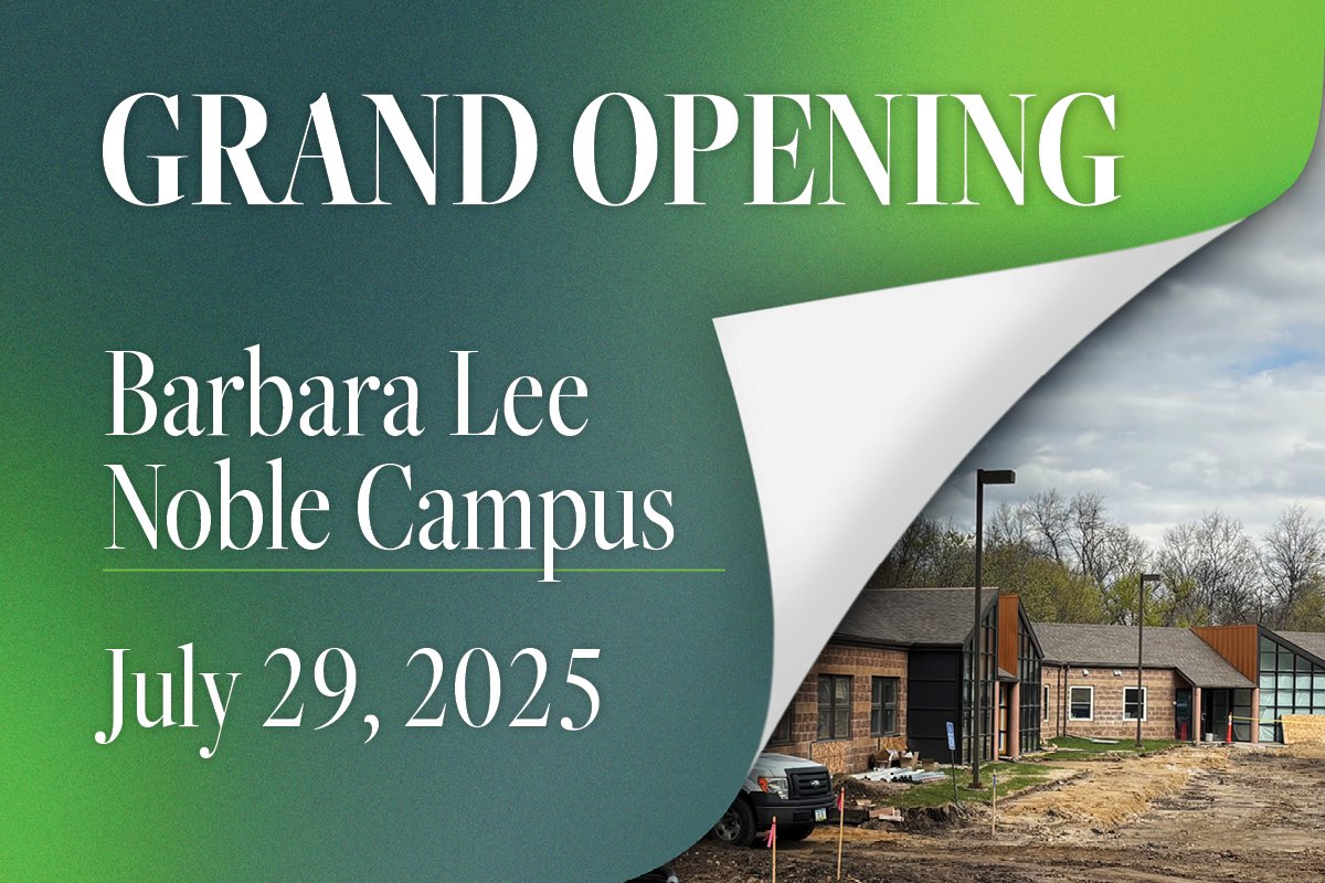 Today, we’re cutting the ribbon on our new space for girls, the Ellipsis Barbara Lee Noble Campus. We’re excited for this space to allow our team to give more Iowa youth the consistent support and healing they need for every season to come.