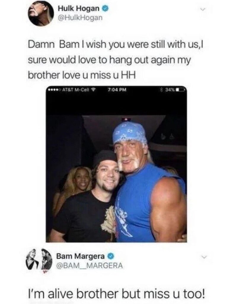 In honor of Hulk Hogan here's probably the greatest tweet of all time

RIP brother 💔