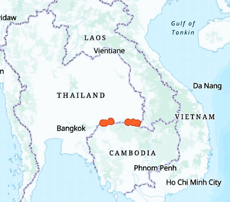 Área em disputa. Fonte via X.