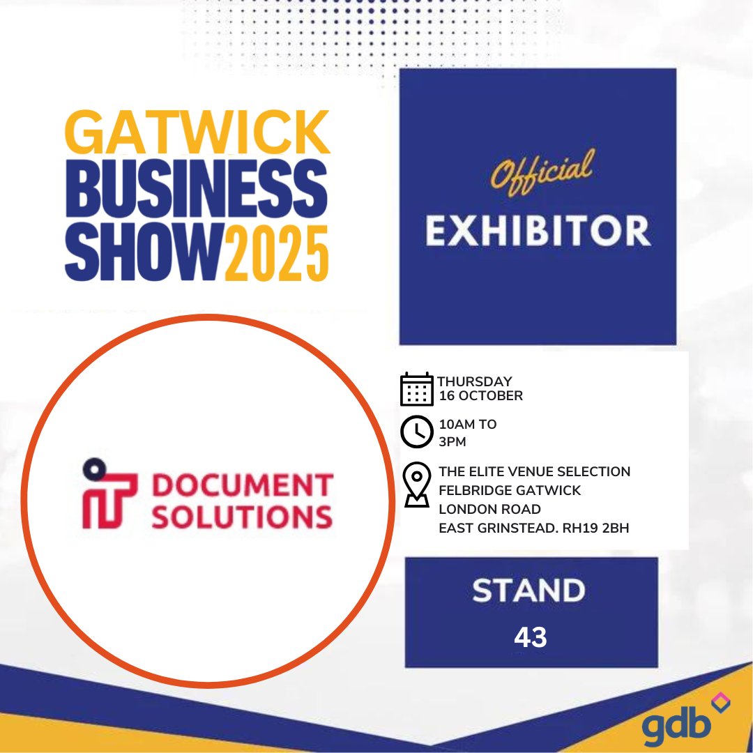 Michael Monk (@monkfranchising) on Twitter photo Meet IT Document Solutions <a href="/ItdsKnowledge/">IT Doc Solutions</a> at Gatwick Business Show in October Book your stand or register for a free visitor pass at: tinyurl.com/mwpxr24z
#Gatwick #Sussex #networking Meet IT Document Solutions <a href="/ItdsKnowledge/">IT Doc Solutions</a> at Gatwick Business Show in October Book your stand or register for a free visitor pass at: tinyurl.com/mwpxr24z
#Gatwick #Sussex #networking