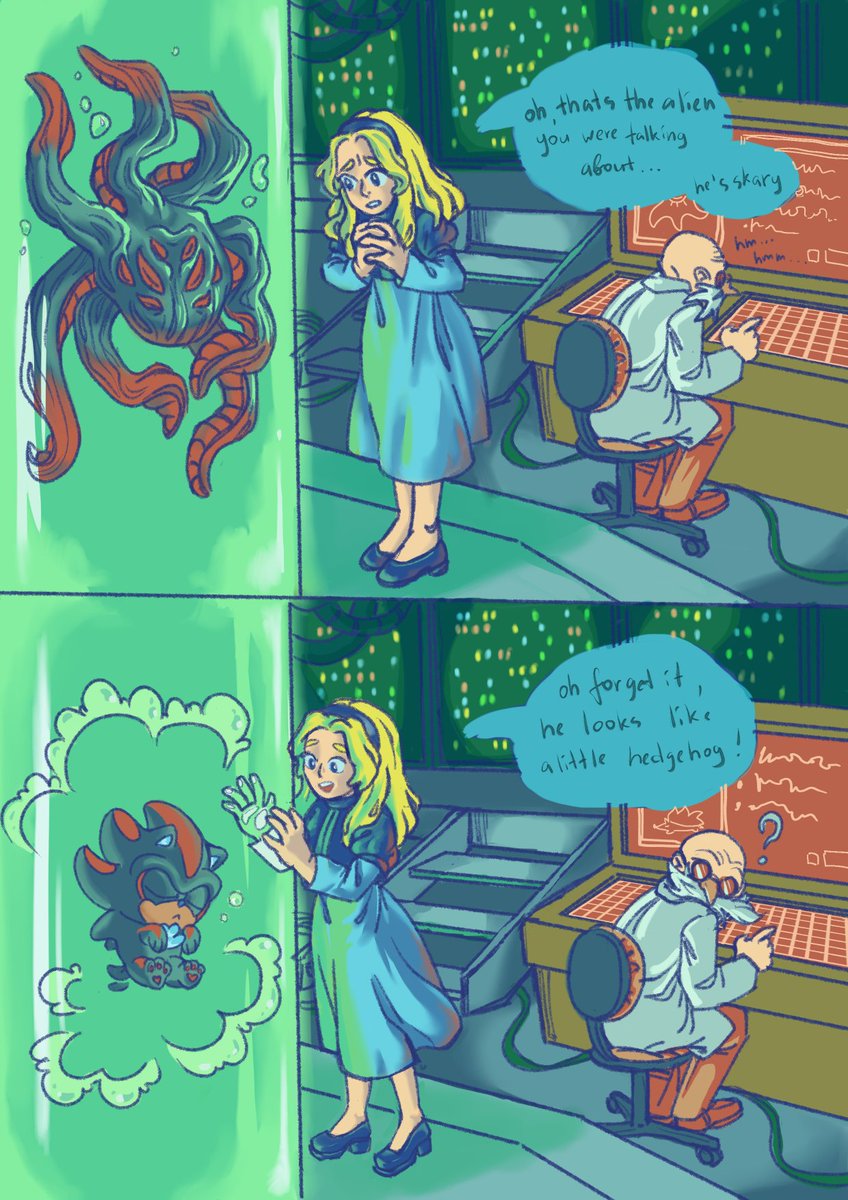 Will he be able to bear it if his older sister is afraid of him?😭

#shadowthehedgehog