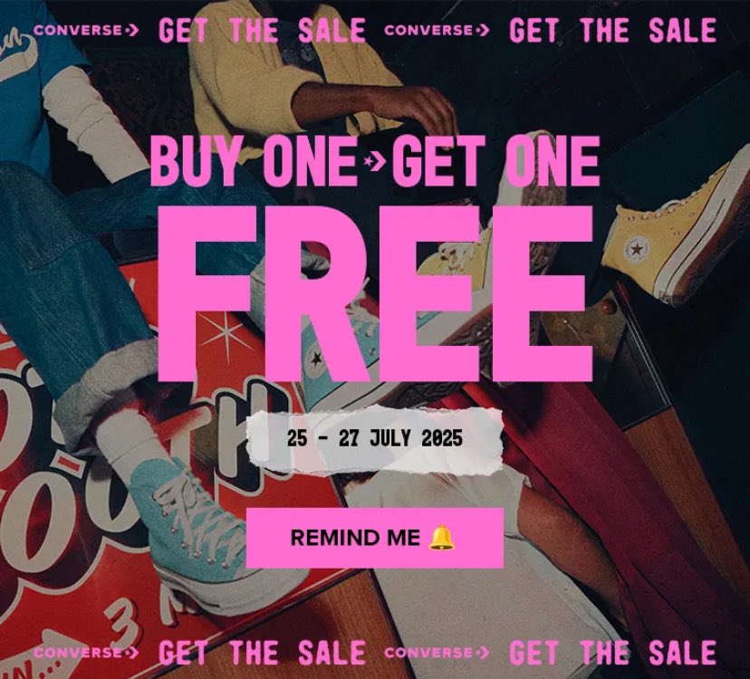 skittlejm's tweet photo. OPEN JASTIP CONVERSE BUY 1 GET 1
fee 25k/sepatu

info dari store: run star trainer maroon, navy, pink, chuck 70s bnw ga ikut promo, bisa ada perubahan yaa

dom bogor, aku ke store di tanggal 25 (jumat) aja yaa https://t.co/OpnYNqCXHn