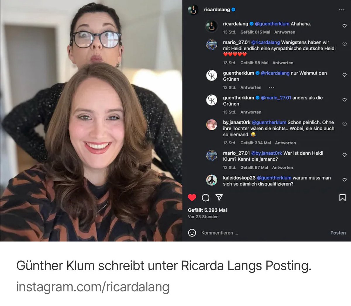 djcooky78's tweet image. Ich hätte nicht gedacht, dass Günther Klum noch unangenehmer als seine Tochter Heidi Klum sein kann. Gut gekontert Ricarda @Ricarda_Lang! 👏
focus.de/kultur/stars/g… #GNTM #TrashTV