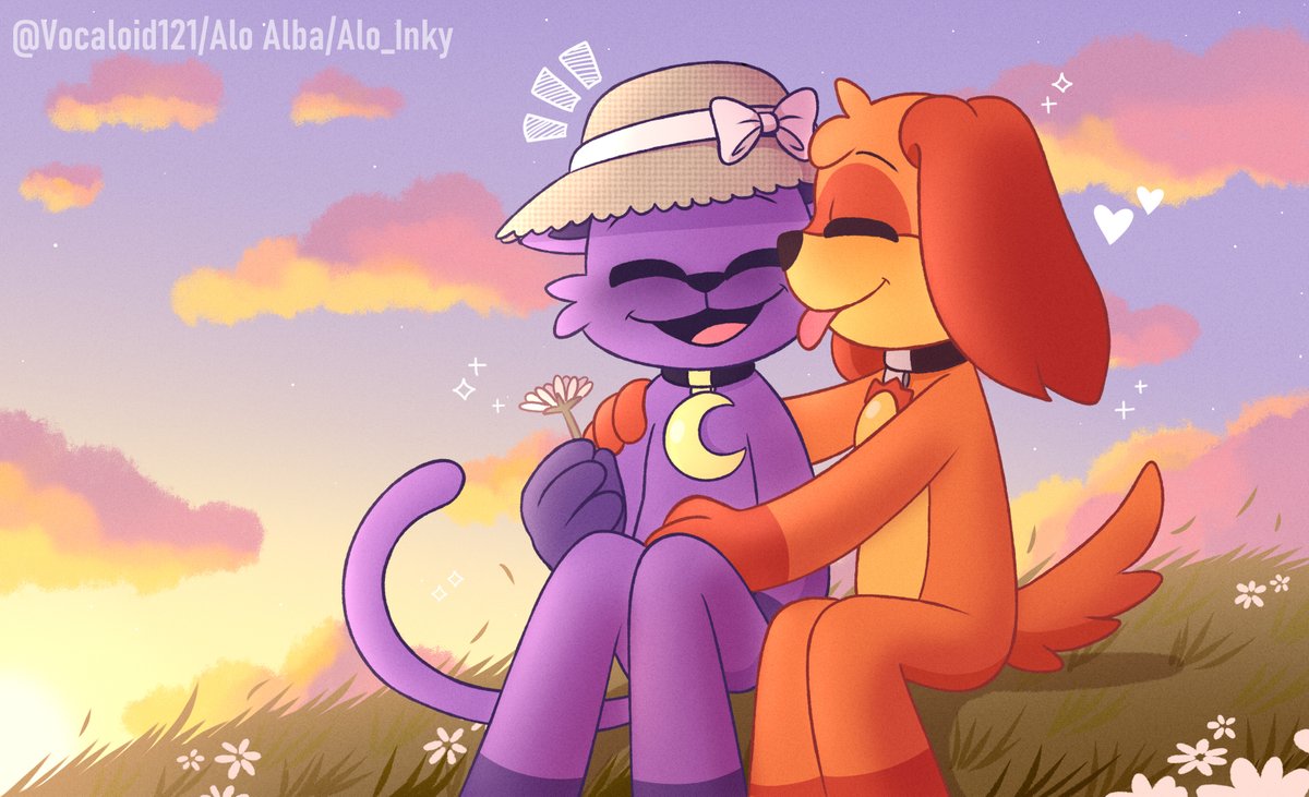 Watching the sunset 🌄🌼😺🐶💕

(I really like practicing drawing backgrounds 💖🌈)

#PoppyPlaytime #SmilingCritters #catnap #dogday #daynap #SmilingCrittersFanart