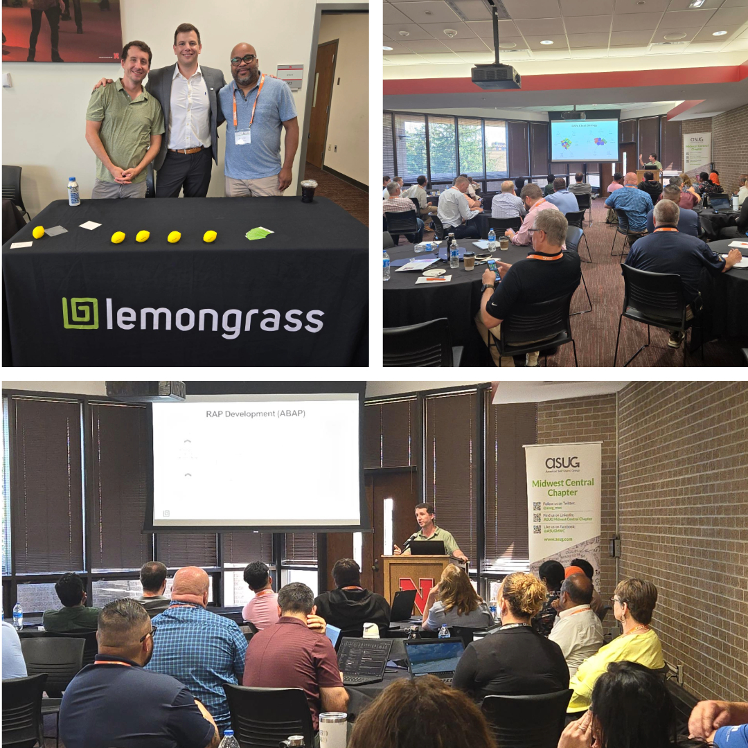 LemongrassCloud's tweet image. Standing room only — great day at the @ASUG365 Midwest Central Chapter Meeting yesterday. Thanks to everyone who joined and made it such a strong turnout. Learn more here: hubs.la/Q03yKNZg0
#SAPDevelopers #SAPBTP #SAPCommunity #BuildWithSAP #DeveloperExperience