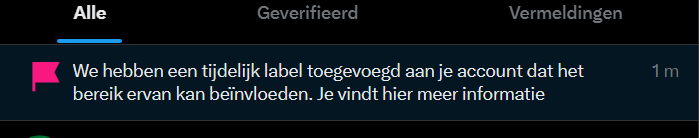 NLvoorRecht's tweet image. Mensen @X or @safety wat is dit ? What is this ?
A temporary label for what ???? 🙄😳