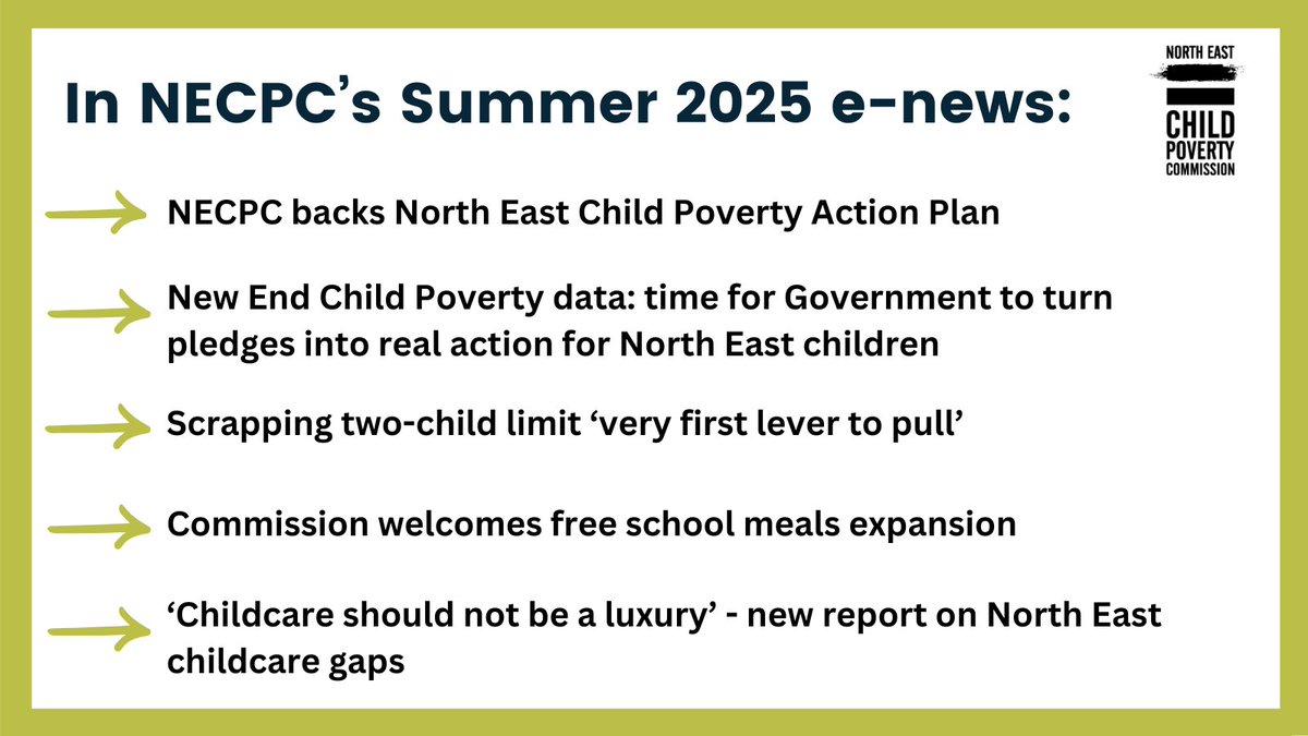 nechildpoverty's tweet image. 📧 Take a look at what's in the latest edition of @nechildpoverty's e-newsletter, with a round up of news from NECPC & our partners
You can also sign up to receive it straight to your inbox
👉 mailchi.mp/f9a31ccbafb8/n…